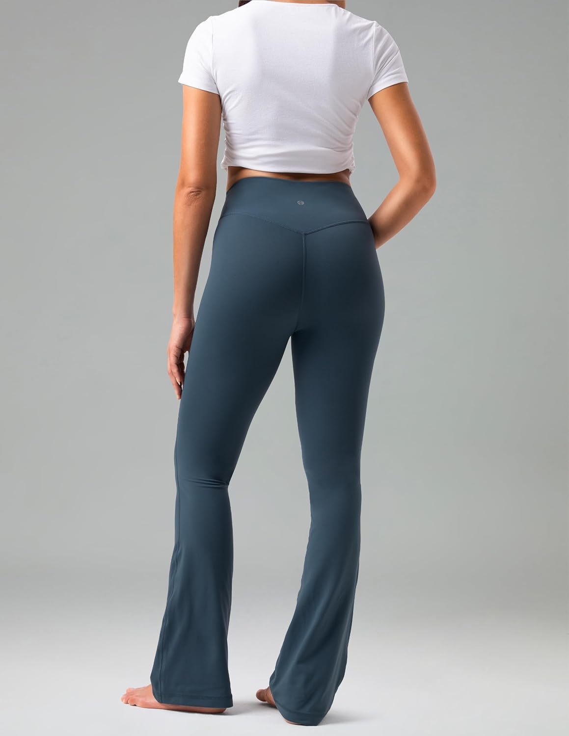 image:imageColorfulkoala No Front Seam Flare Leggings Dreamlux HighWaisted Workout Yoga Pants for Women 275 295 315 InseamDark Jasper