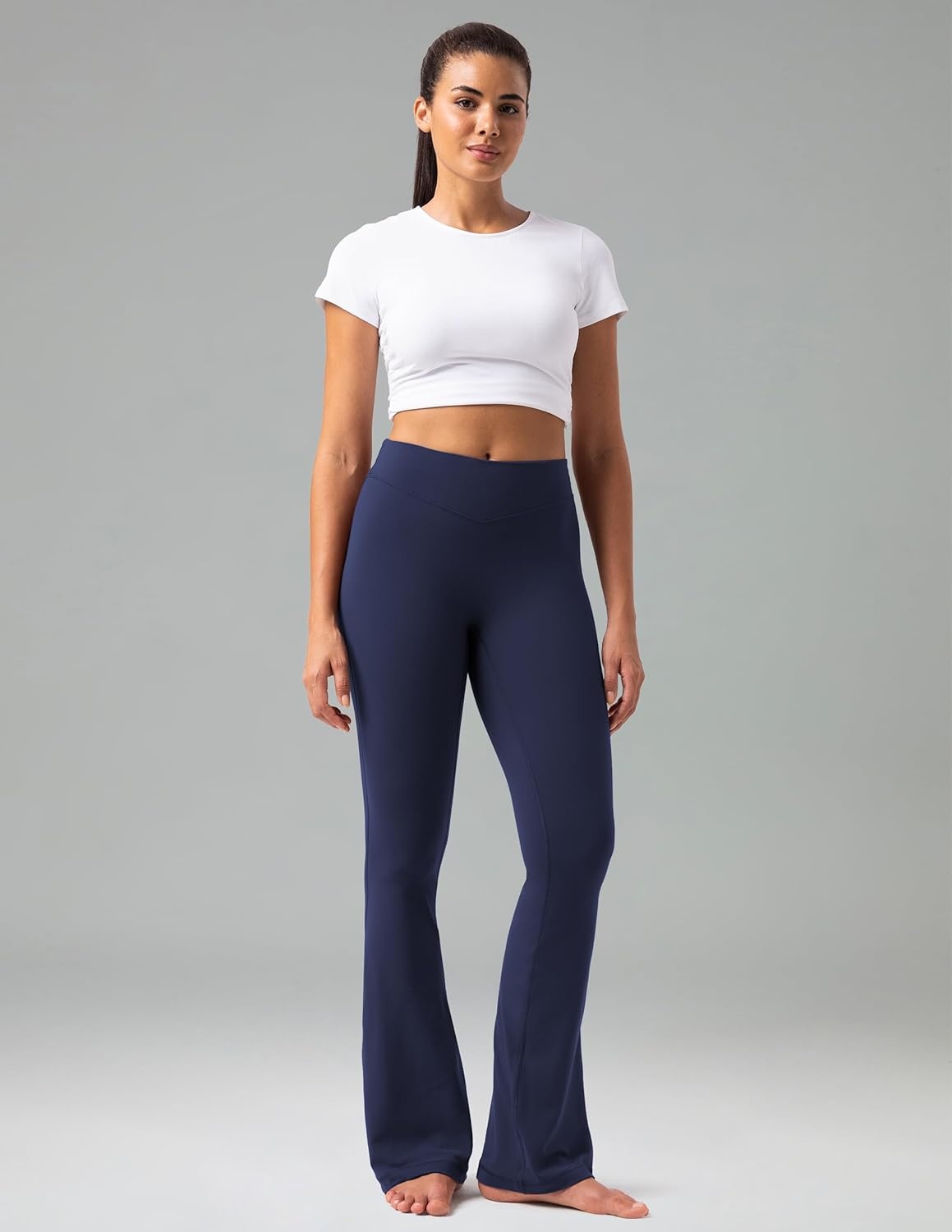 image:imageColorfulkoala No Front Seam Flare Leggings Dreamlux HighWaisted Workout Yoga Pants for Women 275 295 315 InseamEclipse