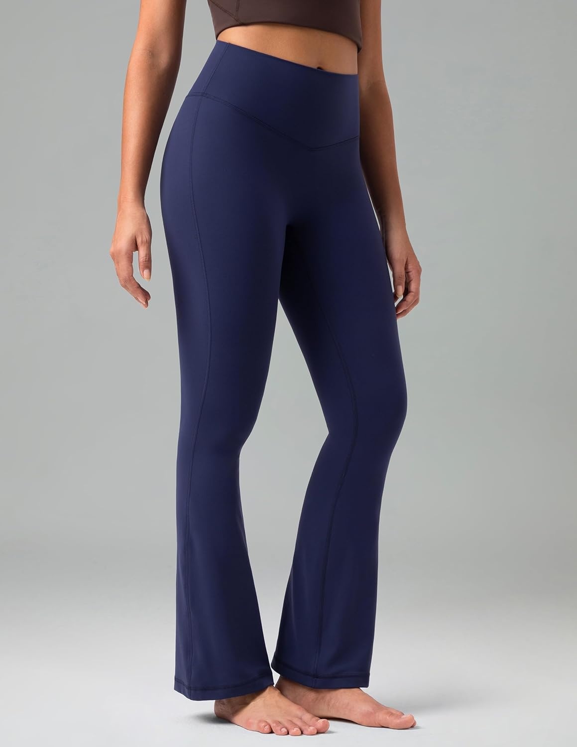 image:imageColorfulkoala No Front Seam Flare Leggings Dreamlux HighWaisted Workout Yoga Pants for Women 275 295 315 InseamEclipse