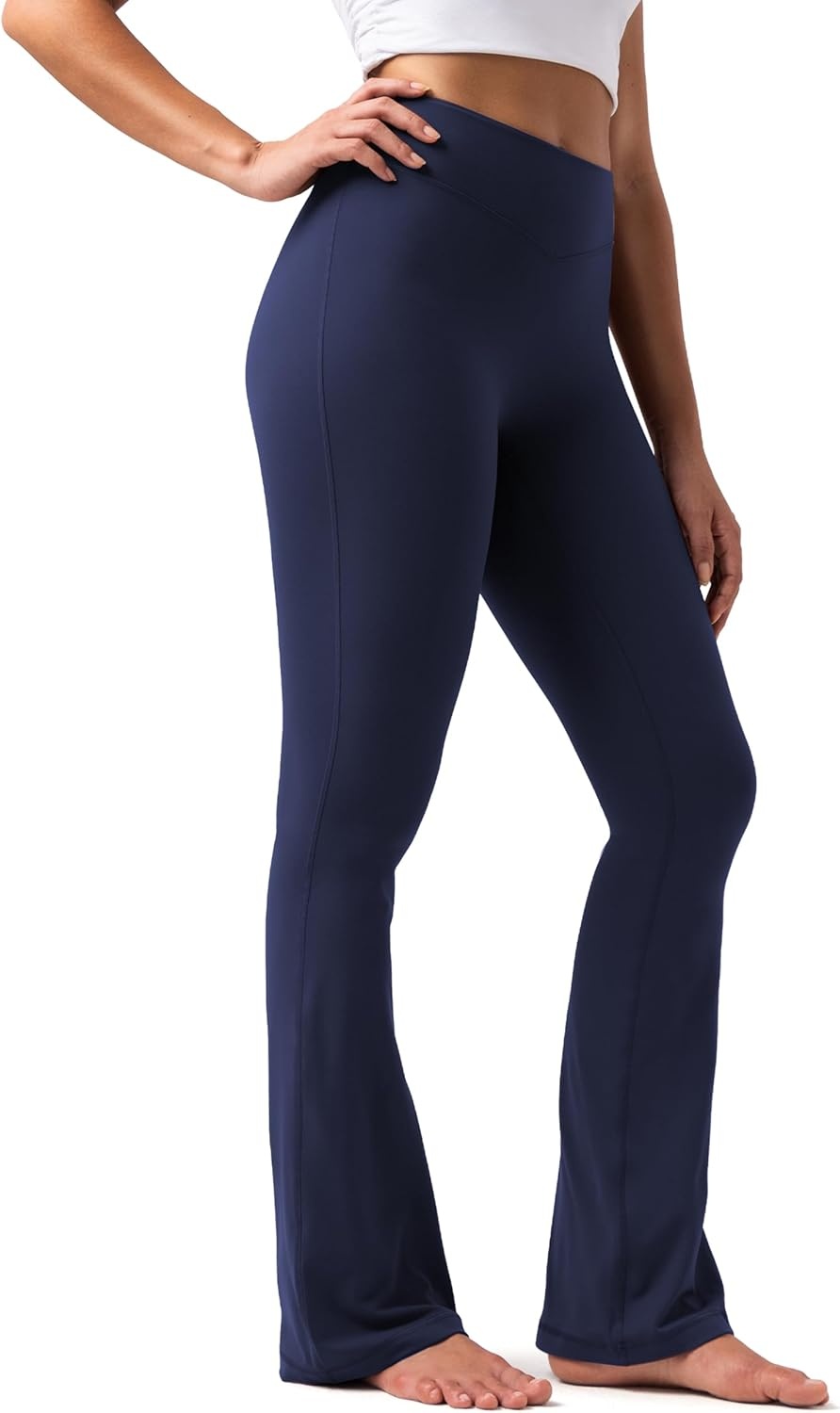 image:imageColorfulkoala No Front Seam Flare Leggings Dreamlux HighWaisted Workout Yoga Pants for Women 275 295 315 InseamEclipse