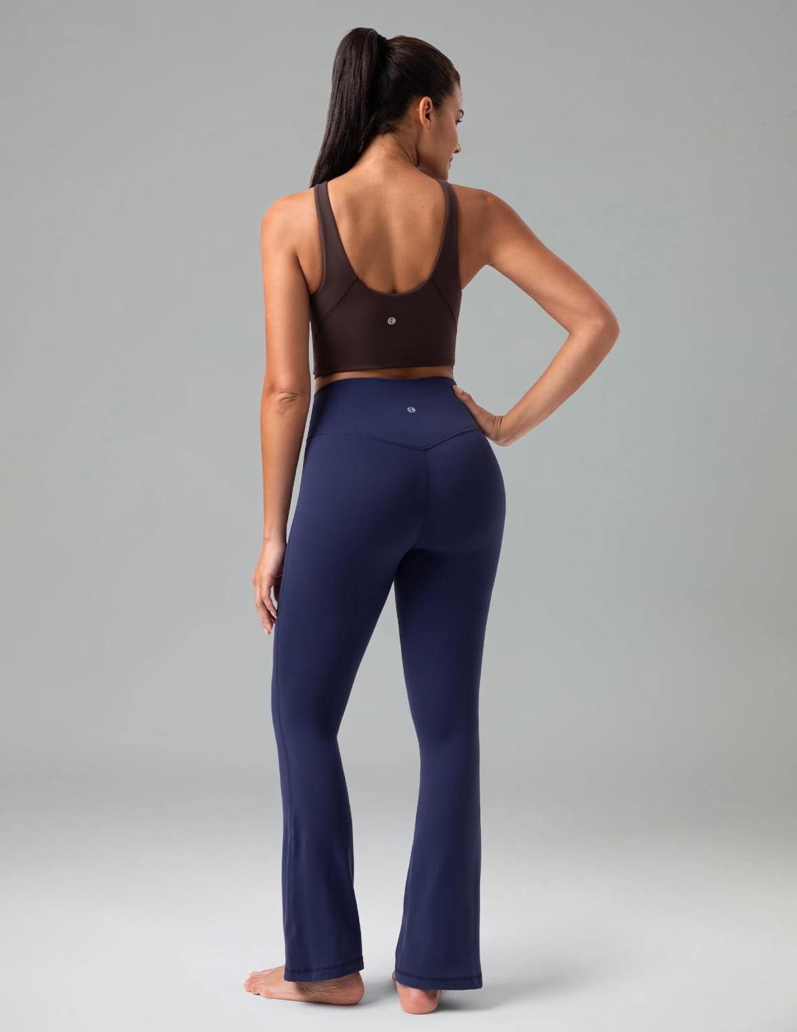 image:imageColorfulkoala No Front Seam Flare Leggings Dreamlux HighWaisted Workout Yoga Pants for Women 275 295 315 InseamEclipse