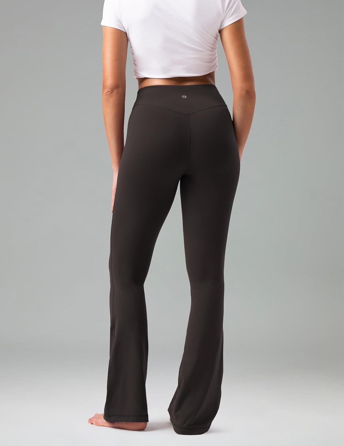 image:imageColorfulkoala No Front Seam Flare Leggings Dreamlux HighWaisted Workout Yoga Pants for Women 275 295 315 InseamEspresso