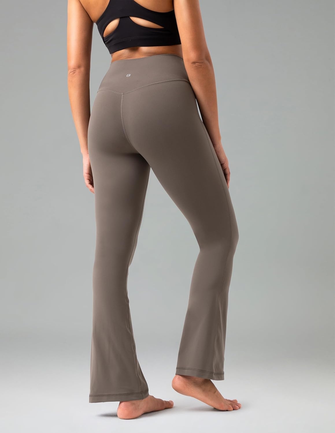 image:imageColorfulkoala No Front Seam Flare Leggings Dreamlux HighWaisted Workout Yoga Pants for Women 275 295 315 InseamMajor Brown