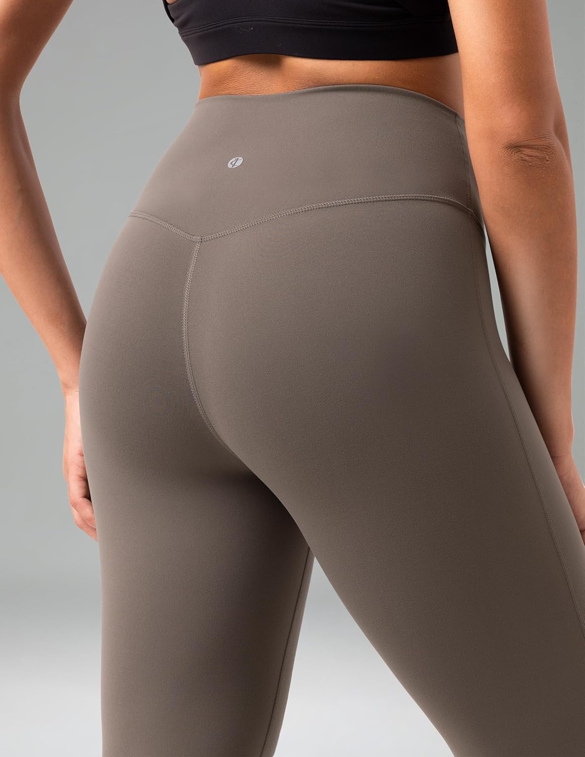 image:imageColorfulkoala No Front Seam Flare Leggings Dreamlux HighWaisted Workout Yoga Pants for Women 275 295 315 InseamMajor Brown