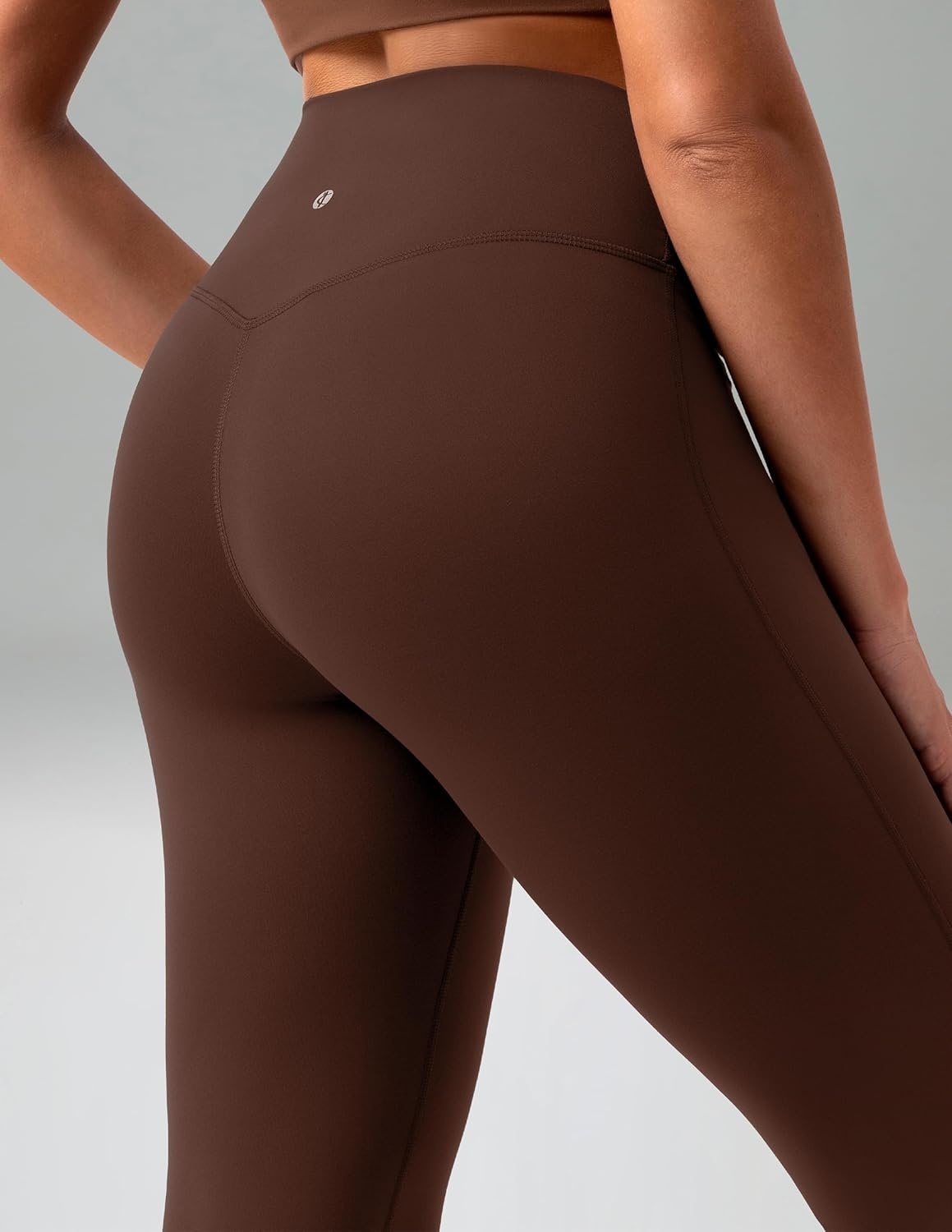image:imageColorfulkoala No Front Seam Flare Leggings Dreamlux HighWaisted Workout Yoga Pants for Women 275 295 315 InseamRoasted Chestnut
