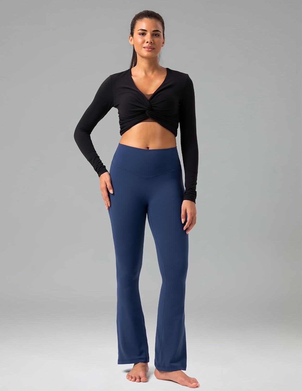 image:imageColorfulkoala No Front Seam Flare Leggings Dreamlux HighWaisted Workout Yoga Pants for Women 275 295 315 InseamTitan