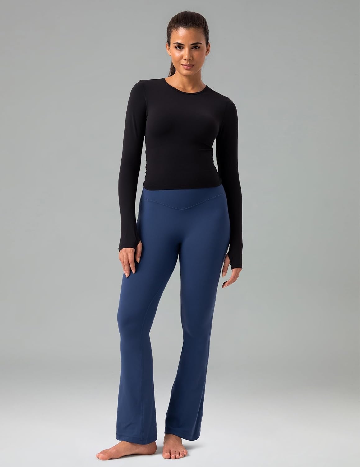 image:imageColorfulkoala No Front Seam Flare Leggings Dreamlux HighWaisted Workout Yoga Pants for Women 275 295 315 InseamTitan