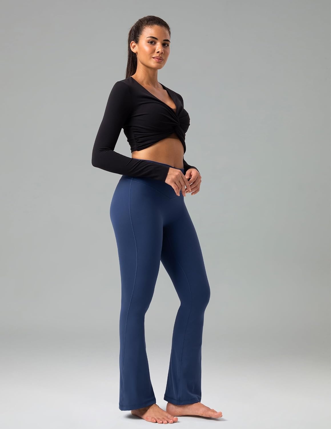 image:imageColorfulkoala No Front Seam Flare Leggings Dreamlux HighWaisted Workout Yoga Pants for Women 275 295 315 InseamTitan