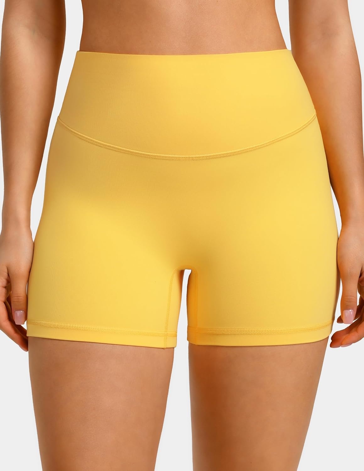 image:imageColorfulkoala Sculptiva ButtLifting Hidden Scrunch Workout Shorts for Women 4 No Front Seam HighWaisted Yoga ShortsBlazing Yellow