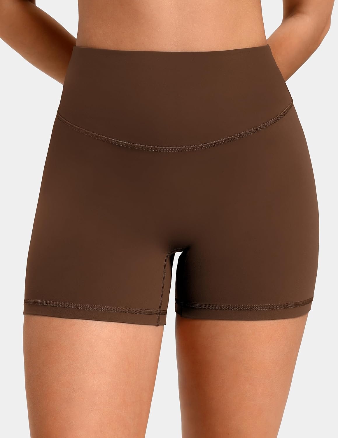 image:imageColorfulkoala Sculptiva ButtLifting Hidden Scrunch Workout Shorts for Women 4 No Front Seam HighWaisted Yoga ShortsCocoa