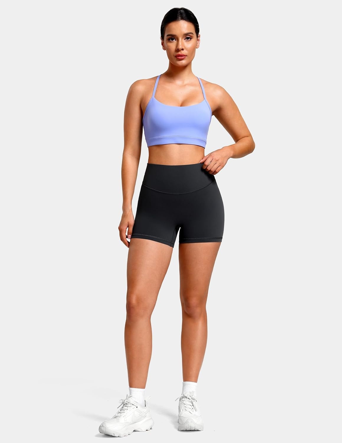 image:imageColorfulkoala Sculptiva ButtLifting Hidden Scrunch Workout Shorts for Women 4 No Front Seam HighWaisted Yoga ShortsDark Carbon