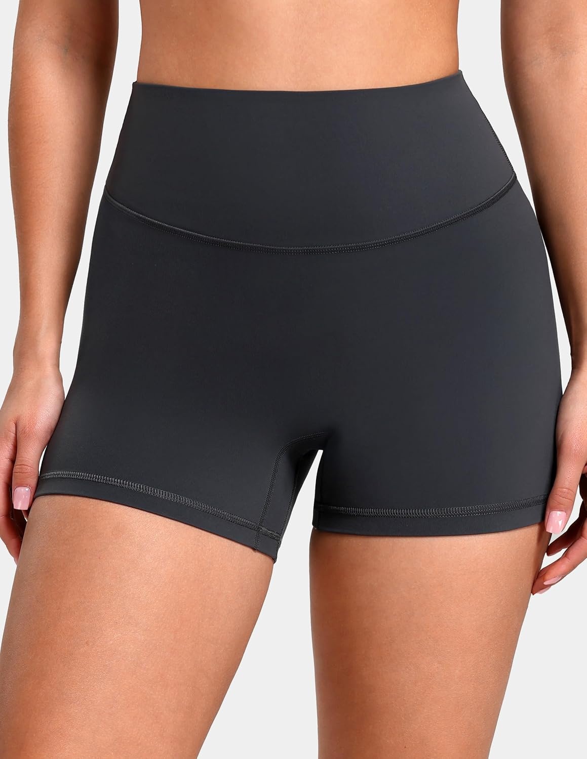 image:imageColorfulkoala Sculptiva ButtLifting Hidden Scrunch Workout Shorts for Women 4 No Front Seam HighWaisted Yoga ShortsDark Carbon