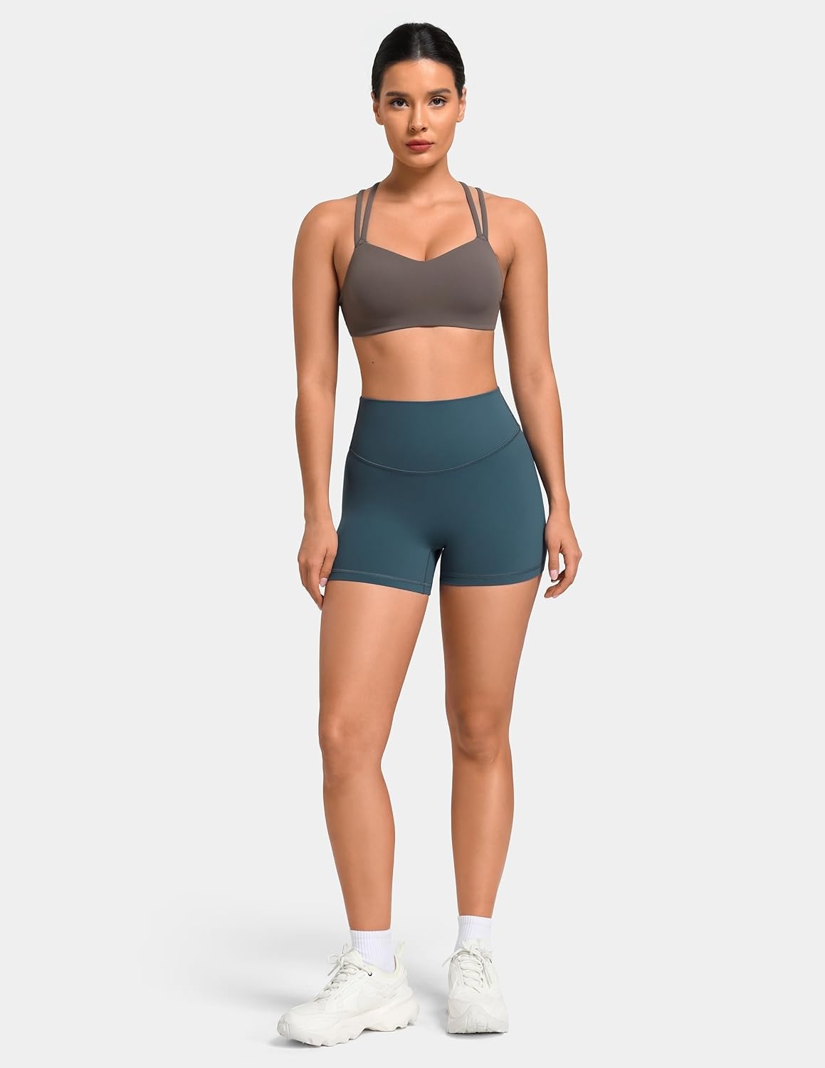 image:imageColorfulkoala Sculptiva ButtLifting Hidden Scrunch Workout Shorts for Women 4 No Front Seam HighWaisted Yoga ShortsDark Japser