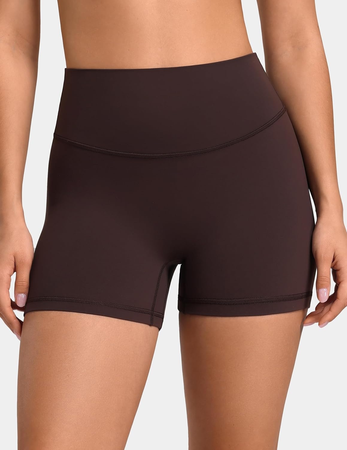 image:imageColorfulkoala Sculptiva ButtLifting Hidden Scrunch Workout Shorts for Women 4 No Front Seam HighWaisted Yoga ShortsEspresso