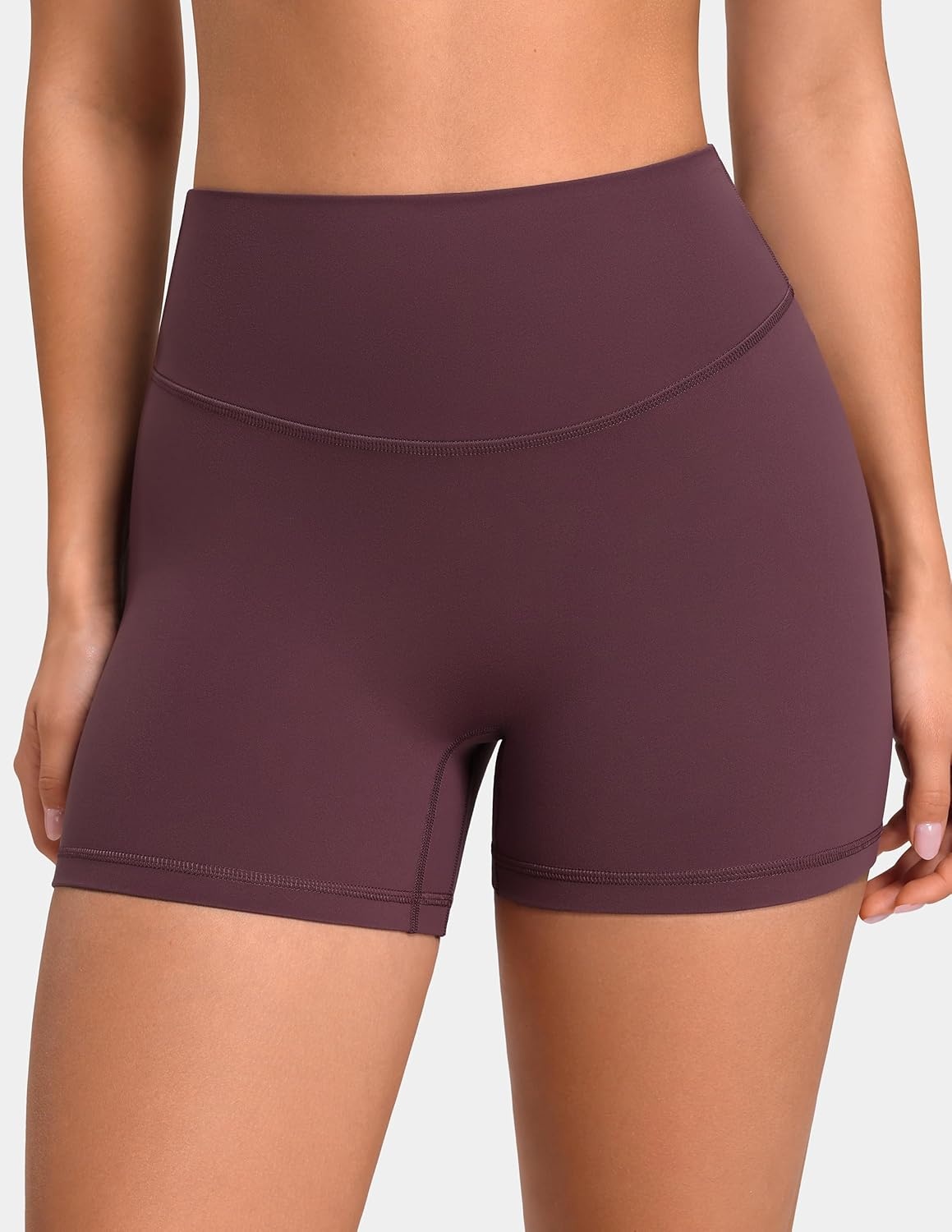 image:imageColorfulkoala Sculptiva ButtLifting Hidden Scrunch Workout Shorts for Women 4 No Front Seam HighWaisted Yoga ShortsPlum Red