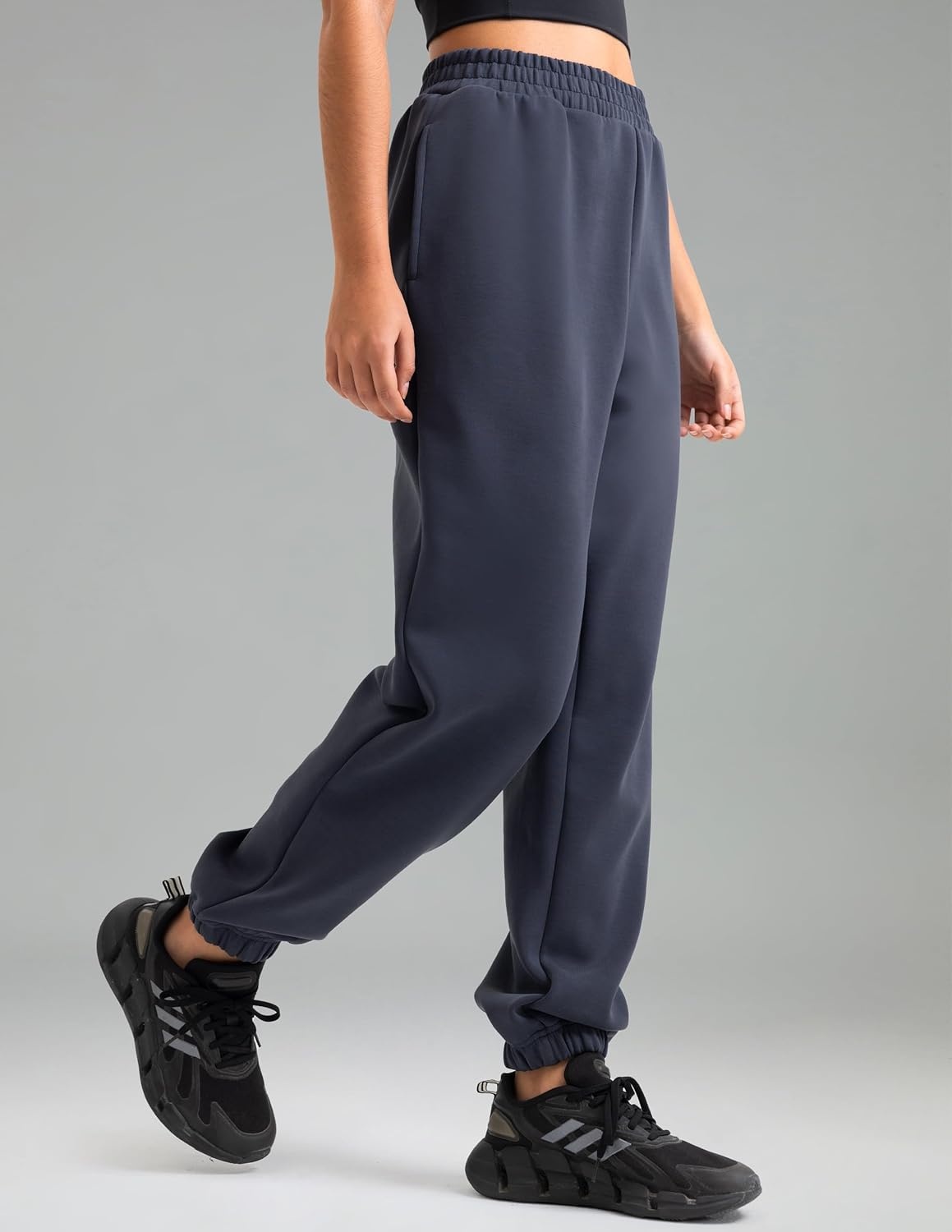 image:imageColorfulkoala Velvra Modal Fleece Lined Joggers for Women High Waisted Thermal Winter Sweatpants Pants with PocketsBlue Ink