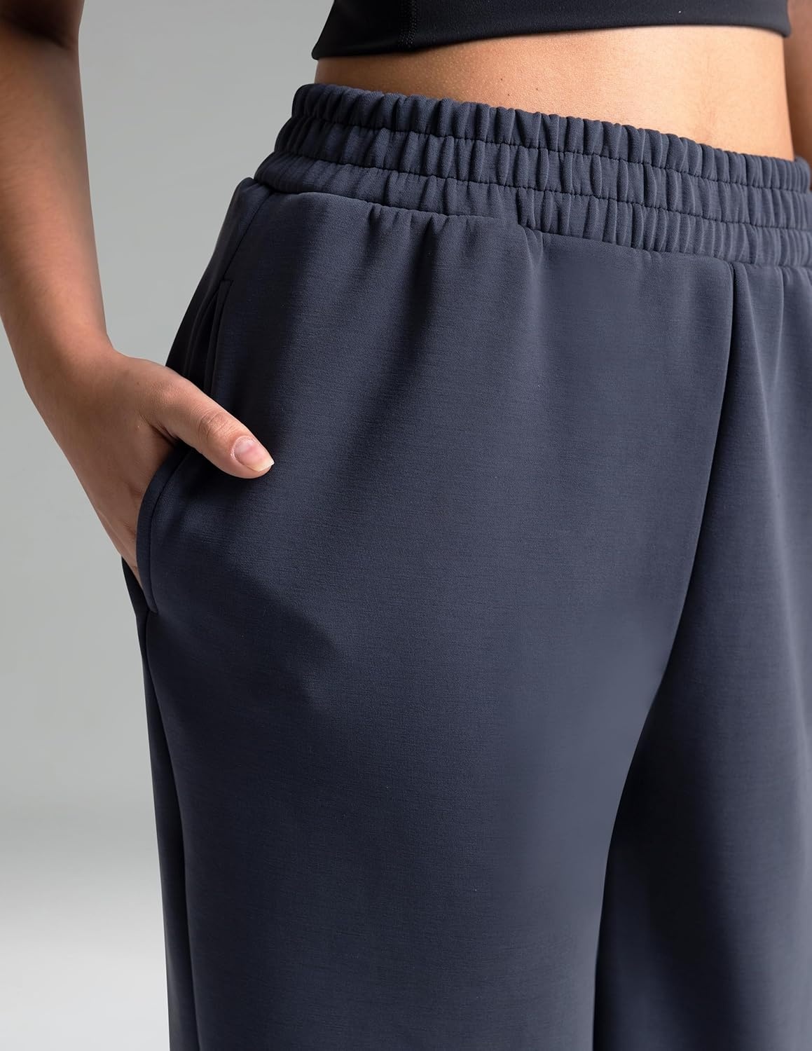 image:imageColorfulkoala Velvra Modal Fleece Lined Joggers for Women High Waisted Thermal Winter Sweatpants Pants with PocketsBlue Ink