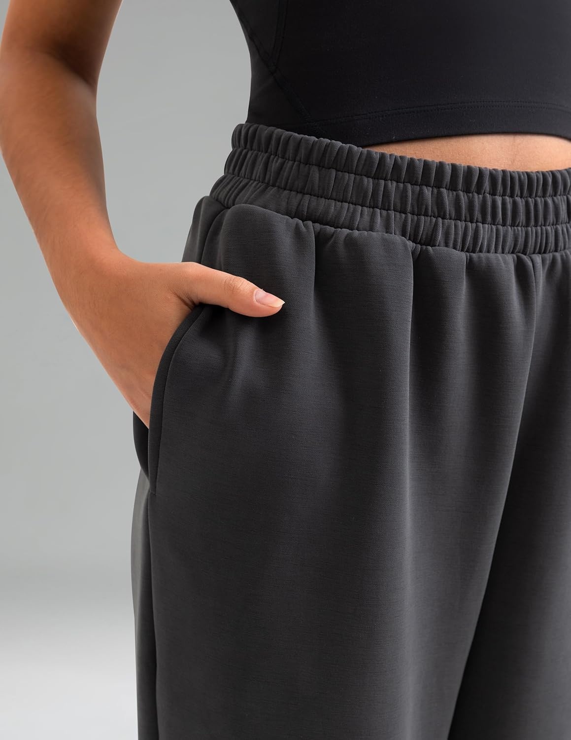 image:imageColorfulkoala Velvra Modal Fleece Lined Joggers for Women High Waisted Thermal Winter Sweatpants Pants with PocketsDark Carbon