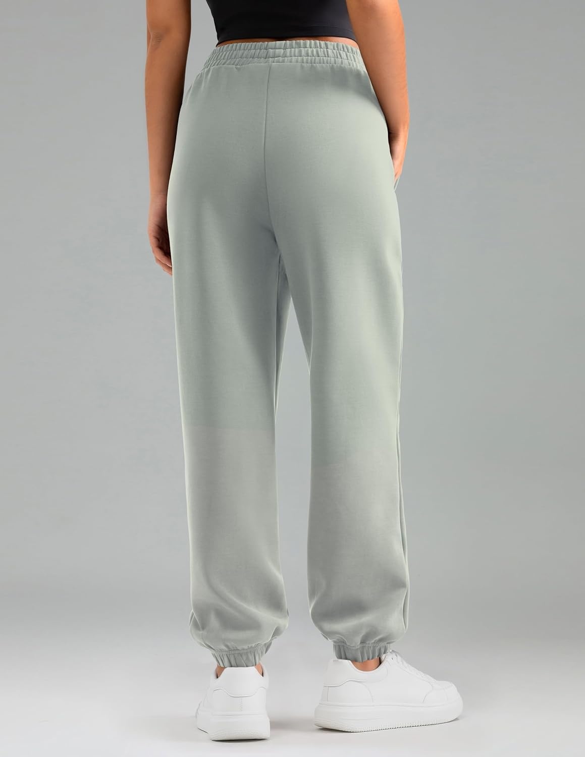 image:imageColorfulkoala Velvra Modal Fleece Lined Joggers for Women High Waisted Thermal Winter Sweatpants Pants with PocketsDesert Sage