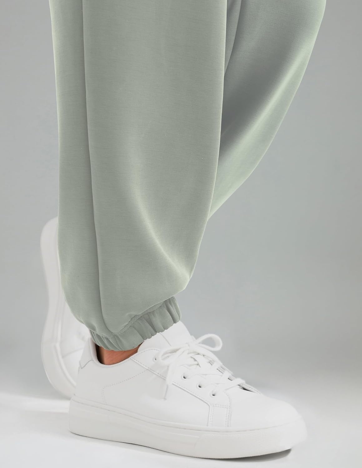image:imageColorfulkoala Velvra Modal Fleece Lined Joggers for Women High Waisted Thermal Winter Sweatpants Pants with PocketsDesert Sage