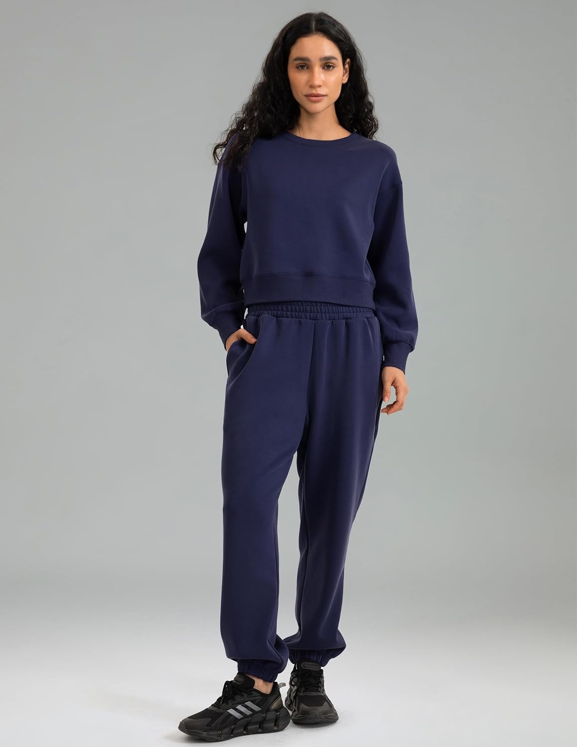 image:imageColorfulkoala Velvra Modal Fleece Lined Joggers for Women High Waisted Thermal Winter Sweatpants Pants with PocketsEclipse