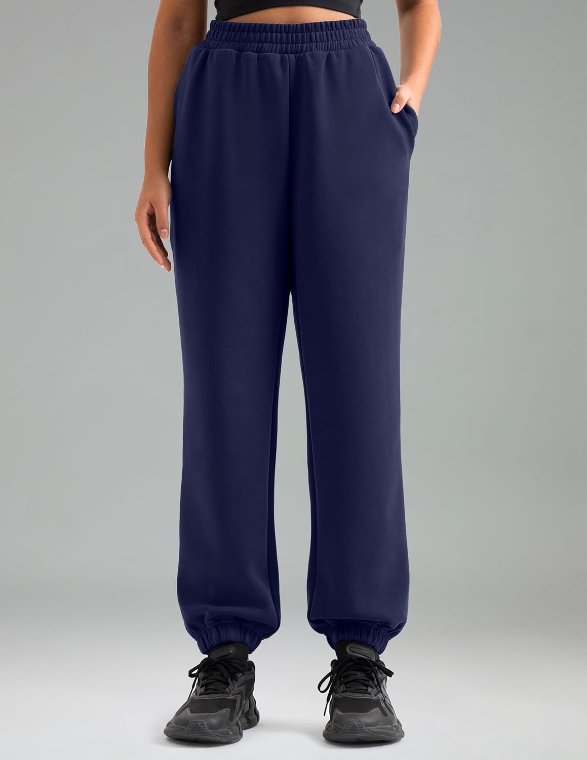 image:imageColorfulkoala Velvra Modal Fleece Lined Joggers for Women High Waisted Thermal Winter Sweatpants Pants with PocketsEclipse