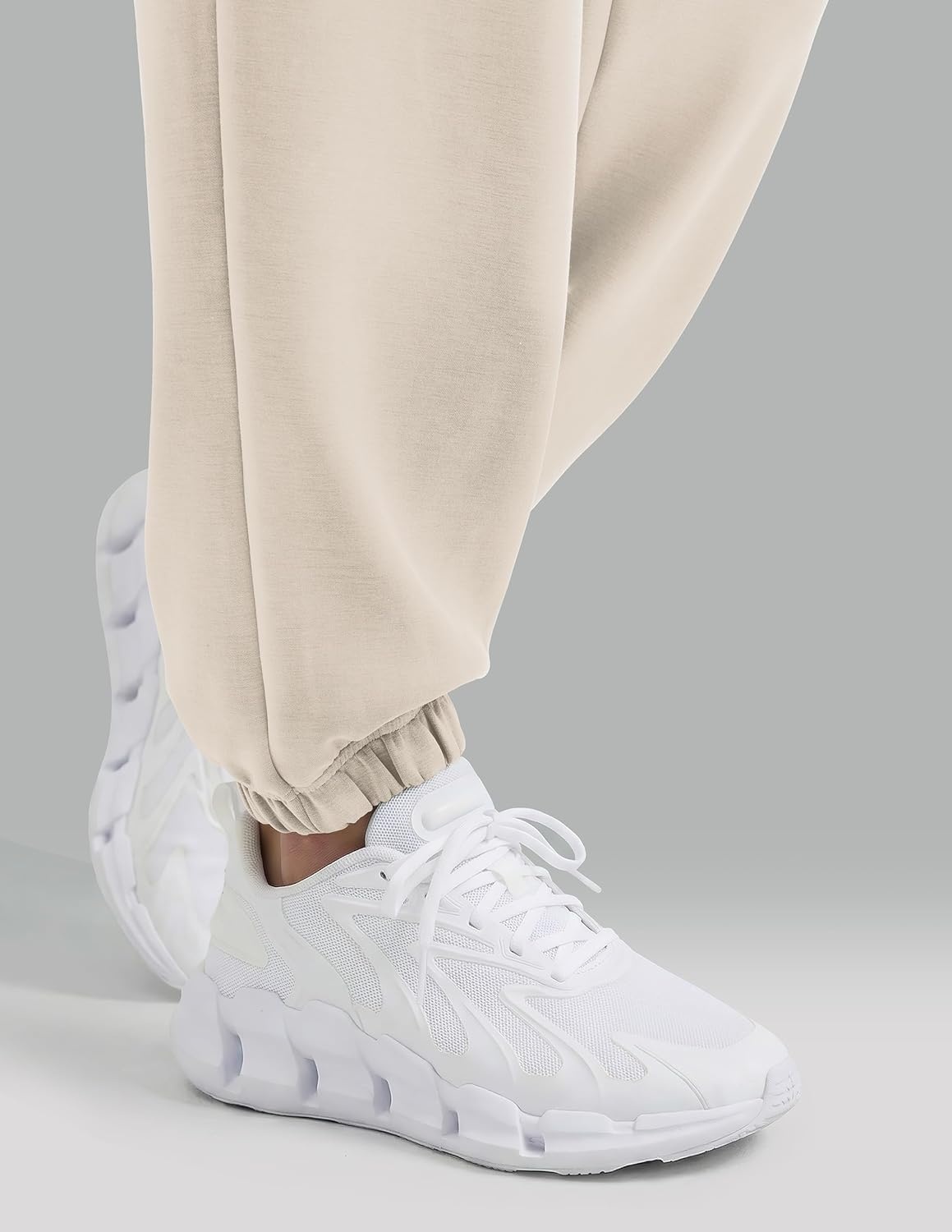 image:imageColorfulkoala Velvra Modal Fleece Lined Joggers for Women High Waisted Thermal Winter Sweatpants Pants with PocketsIvory