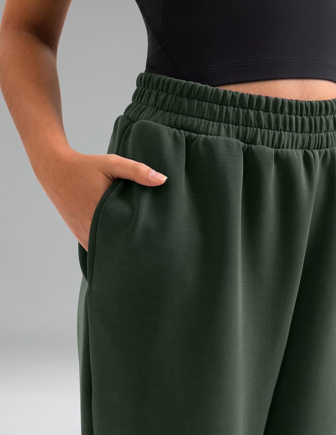 image:imageColorfulkoala Velvra Modal Fleece Lined Joggers for Women High Waisted Thermal Winter Sweatpants Pants with PocketsPine Grove