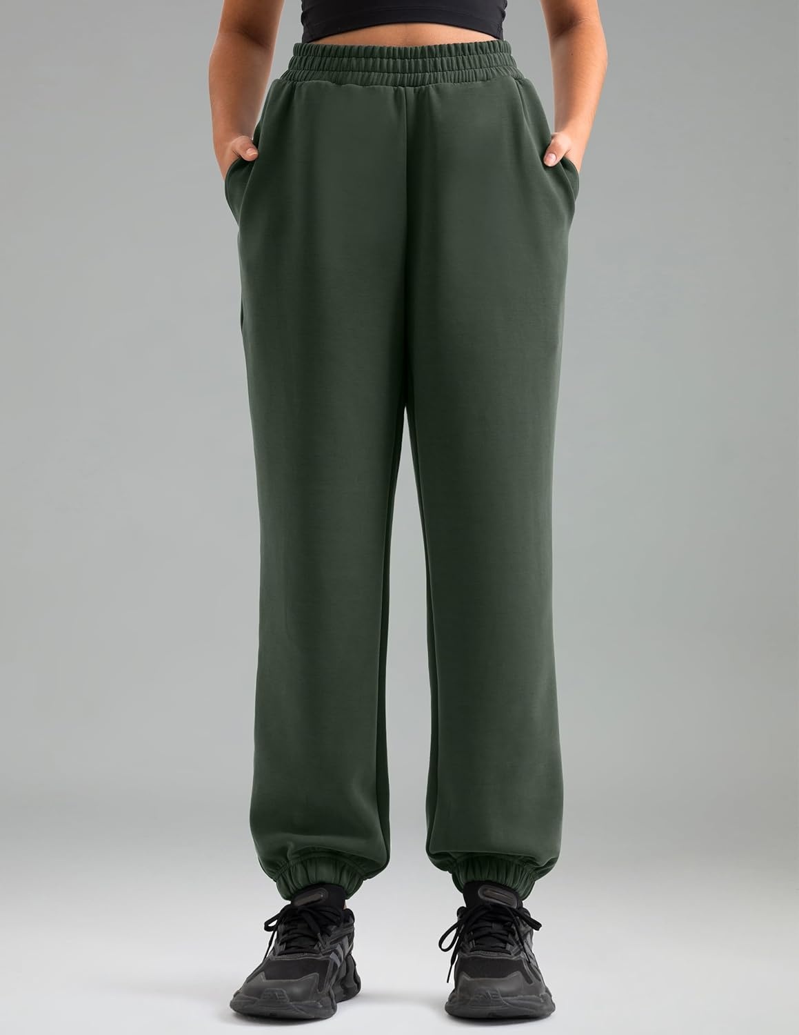 image:imageColorfulkoala Velvra Modal Fleece Lined Joggers for Women High Waisted Thermal Winter Sweatpants Pants with PocketsPine Grove