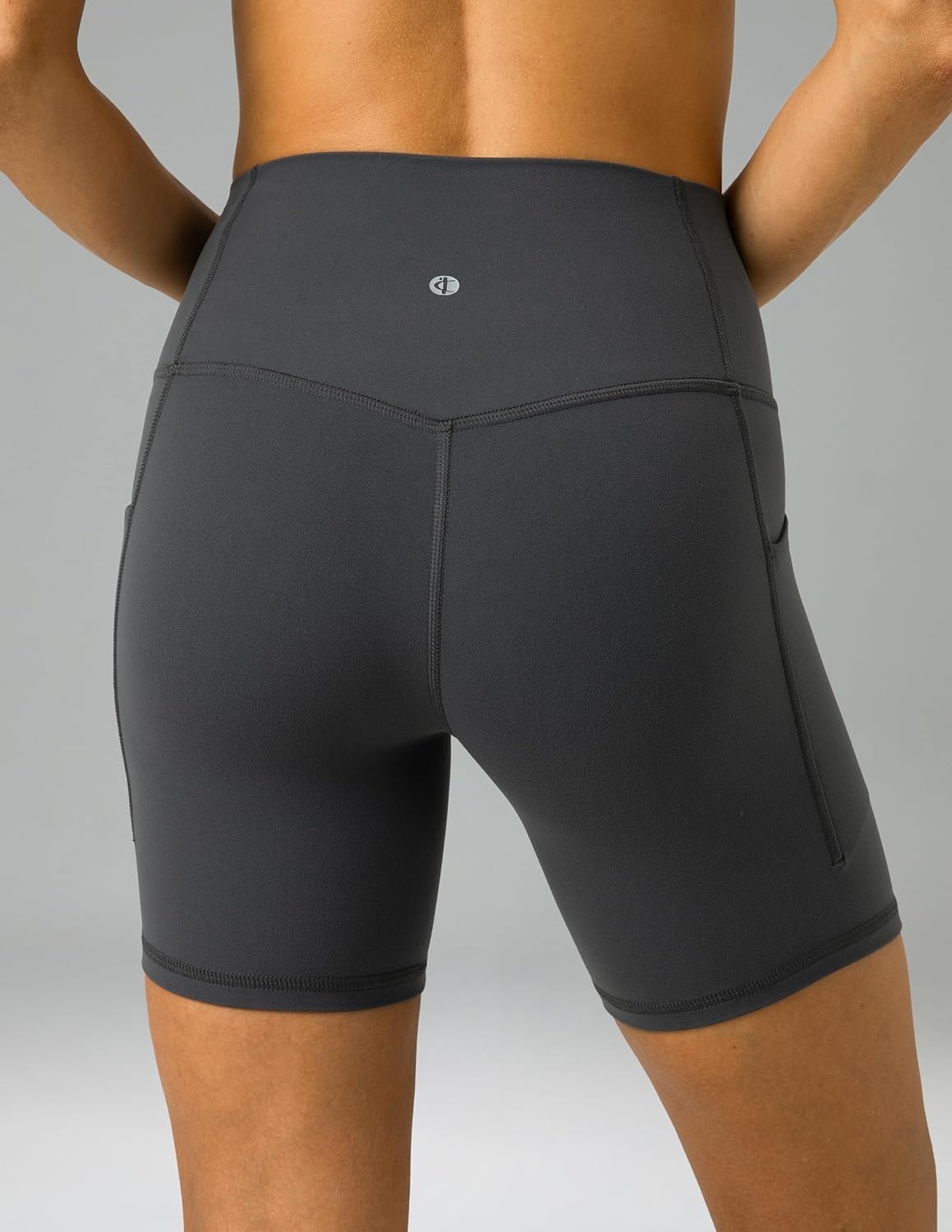 image:imageColorfulkoala Womens Dreamlux Biker Shorts with Pockets 6 Inseam High Waisted Workout Gym Yoga ShortsDark Carbon