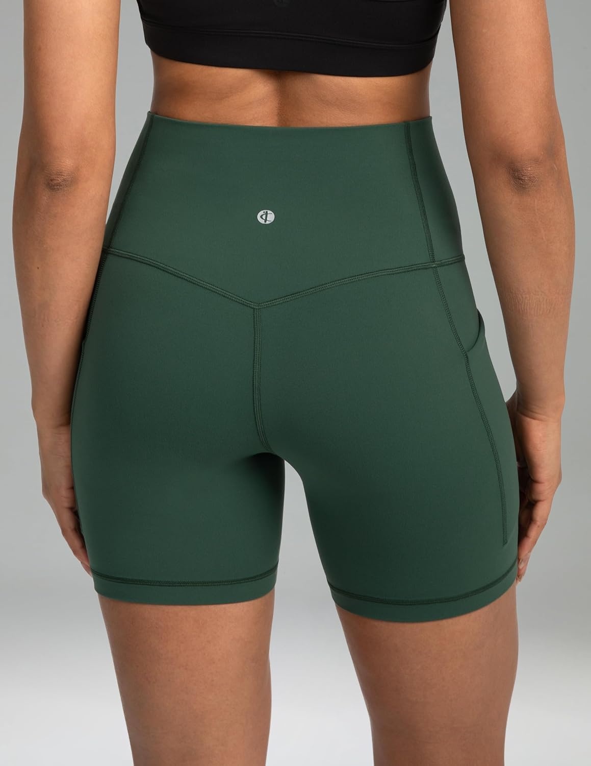 image:imageColorfulkoala Womens Dreamlux Biker Shorts with Pockets 6 Inseam High Waisted Workout Gym Yoga ShortsPine Grove
