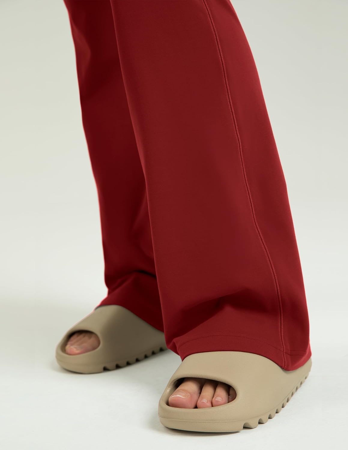 image:imageColorfulkoala Womens Dreamlux High Waisted Flared Leggings with Zippered Pockets Wide Leg Yoga Pants 295 315 InseamMerlot