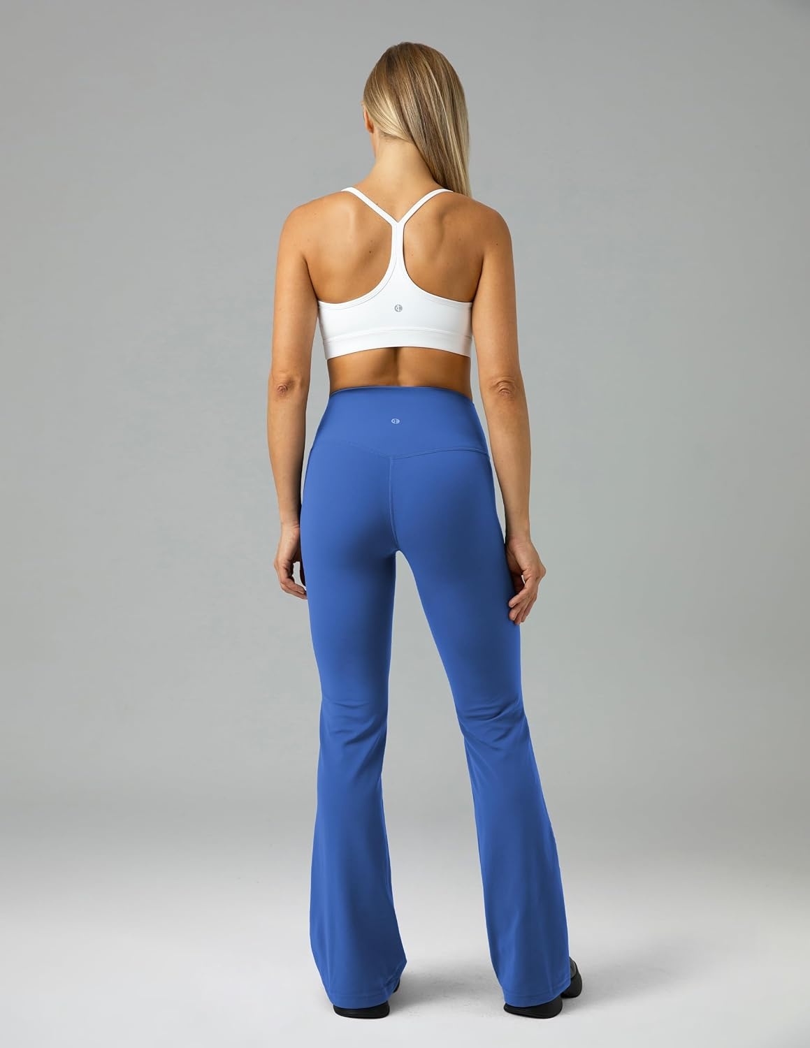 image:imageColorfulkoala Womens Dreamlux Workout Flared Leggings High Waisted Wide Leg Bootcut Yoga Pants 295 315 InseamBaleine Blue