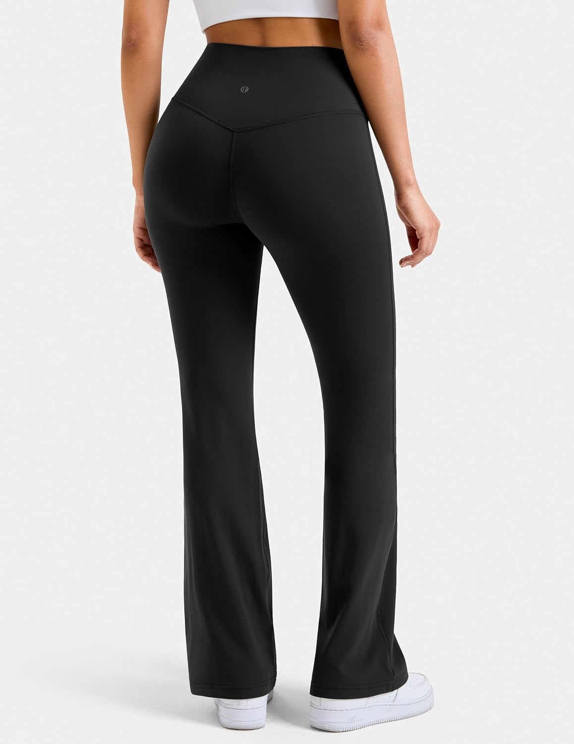 image:imageColorfulkoala Womens Dreamlux Workout Flared Leggings High Waisted Wide Leg Bootcut Yoga Pants 295 315 InseamBlack