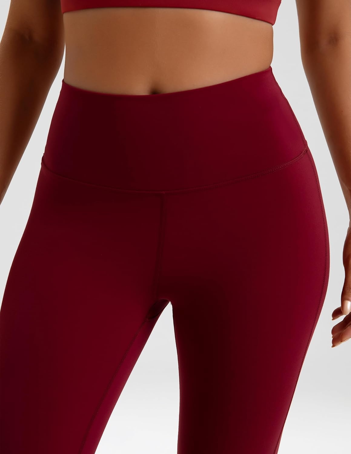 image:imageColorfulkoala Womens Dreamlux Workout Flared Leggings High Waisted Wide Leg Bootcut Yoga Pants 295 315 InseamCabernet