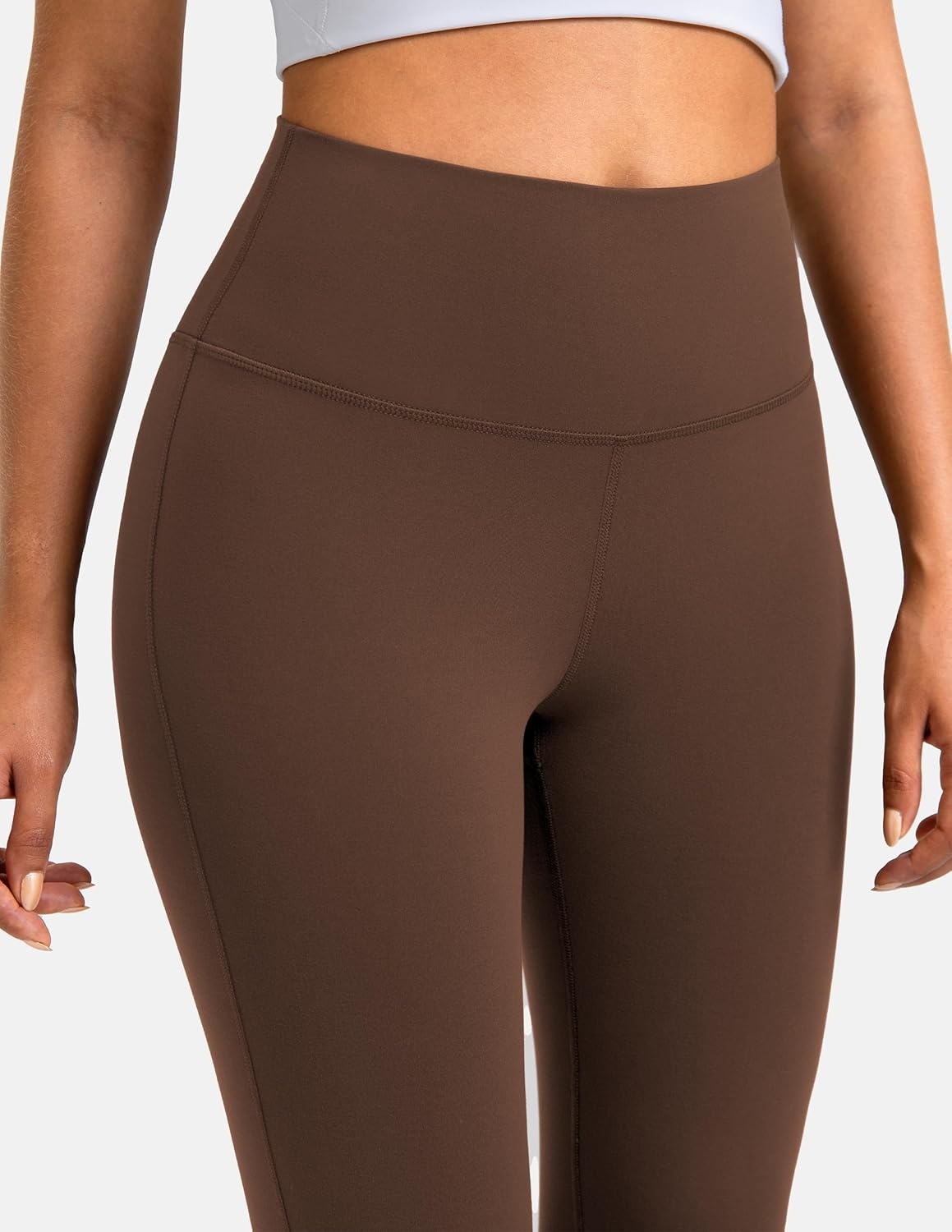 image:imageColorfulkoala Womens Dreamlux Workout Flared Leggings High Waisted Wide Leg Bootcut Yoga Pants 295 315 InseamCocoa