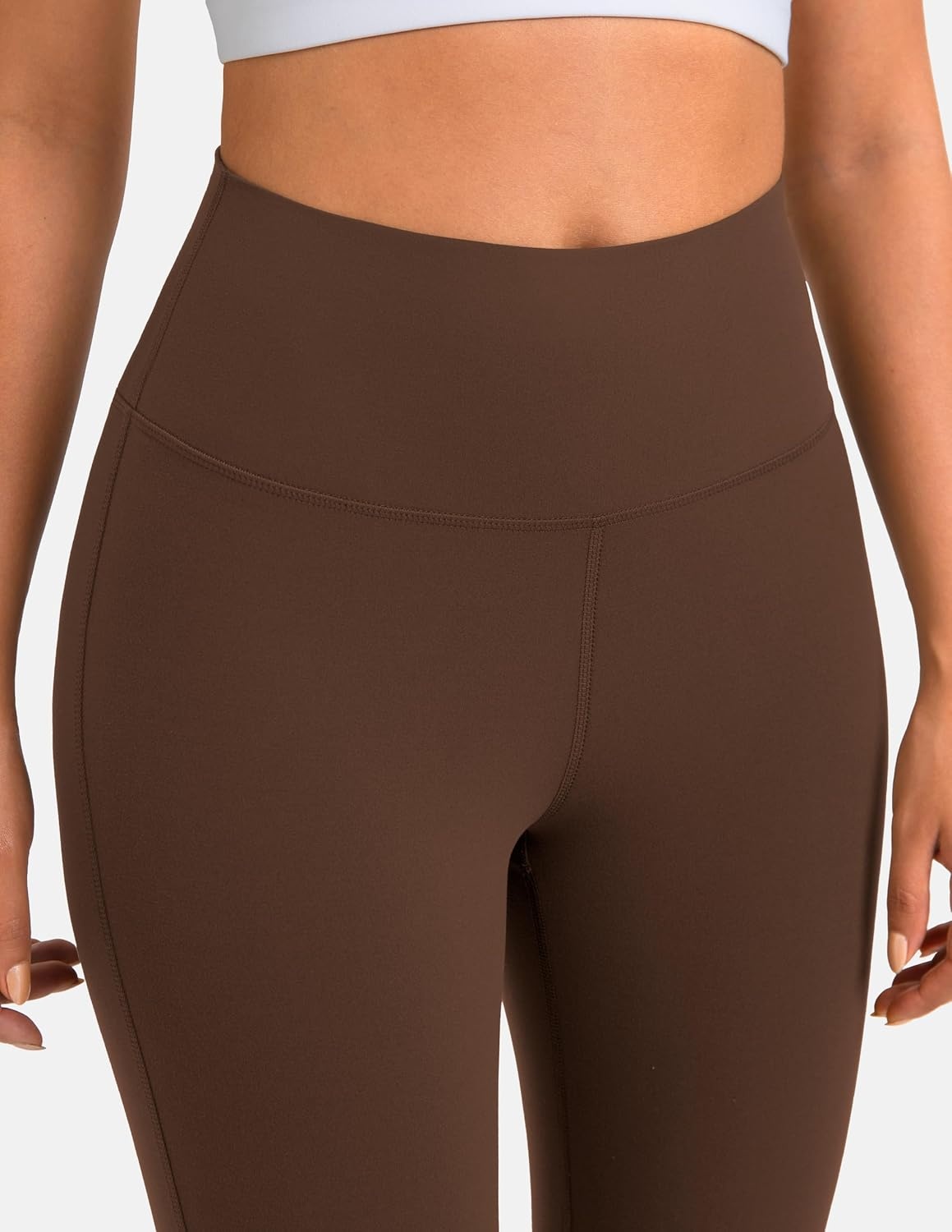 image:imageColorfulkoala Womens Dreamlux Workout Flared Leggings High Waisted Wide Leg Bootcut Yoga Pants 295 315 InseamCocoa