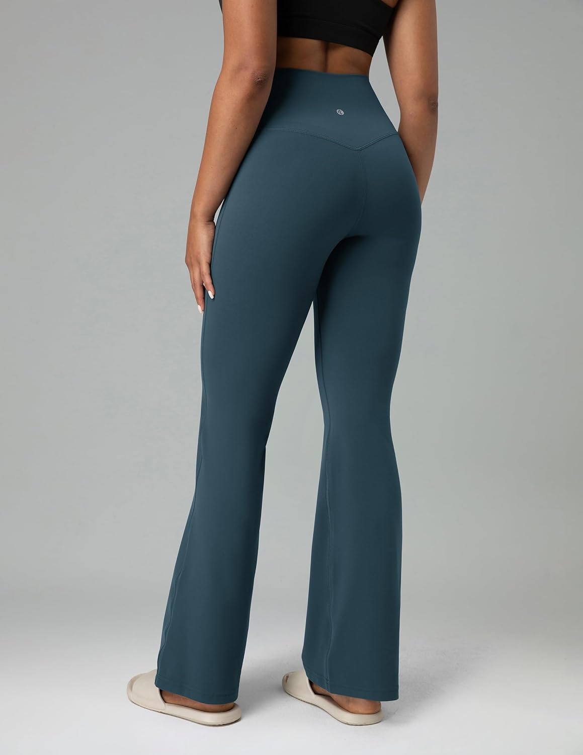 image:imageColorfulkoala Womens Dreamlux Workout Flared Leggings High Waisted Wide Leg Bootcut Yoga Pants 295 315 InseamDark Jasper