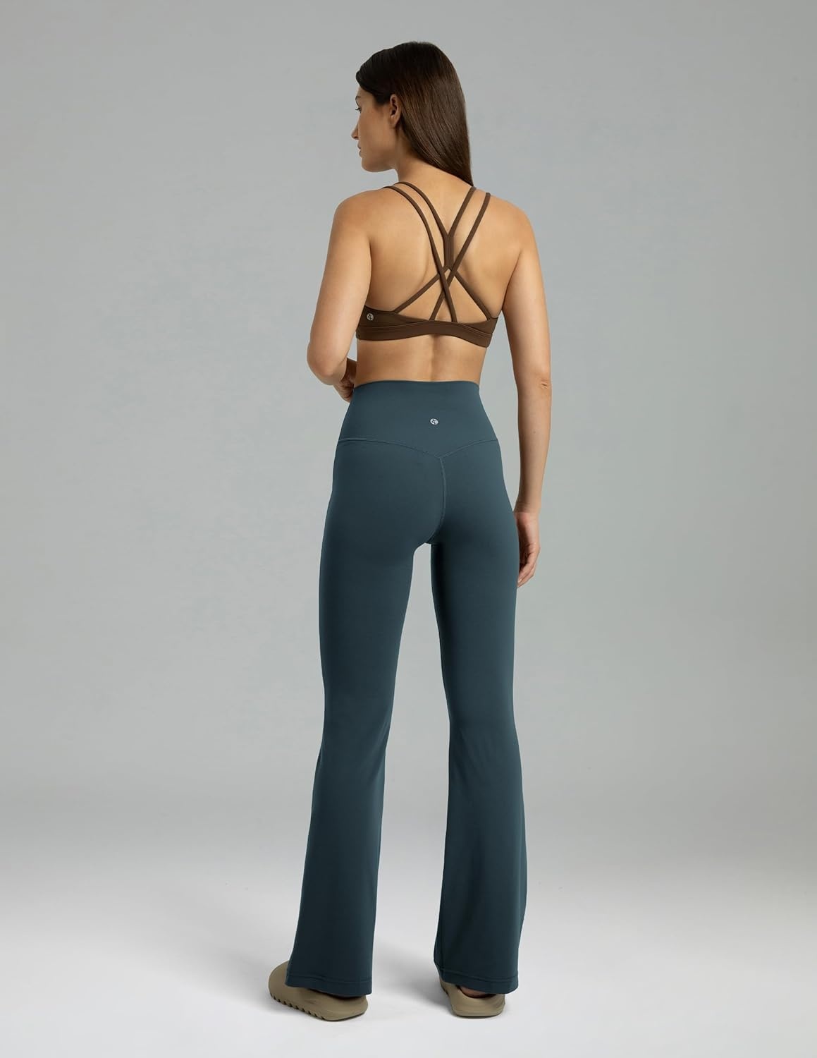 image:imageColorfulkoala Womens Dreamlux Workout Flared Leggings High Waisted Wide Leg Bootcut Yoga Pants 295 315 InseamDark Jasper