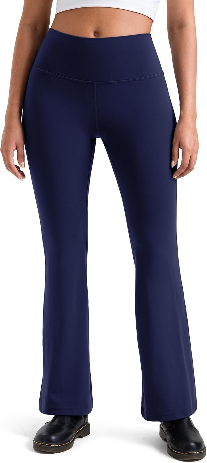 image:imageColorfulkoala Womens Dreamlux Workout Flared Leggings High Waisted Wide Leg Bootcut Yoga Pants 295 315 InseamEclipse