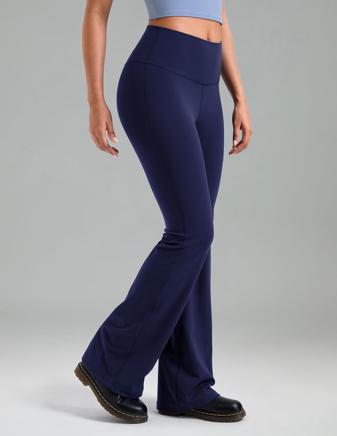 image:imageColorfulkoala Womens Dreamlux Workout Flared Leggings High Waisted Wide Leg Bootcut Yoga Pants 295 315 InseamEclipse