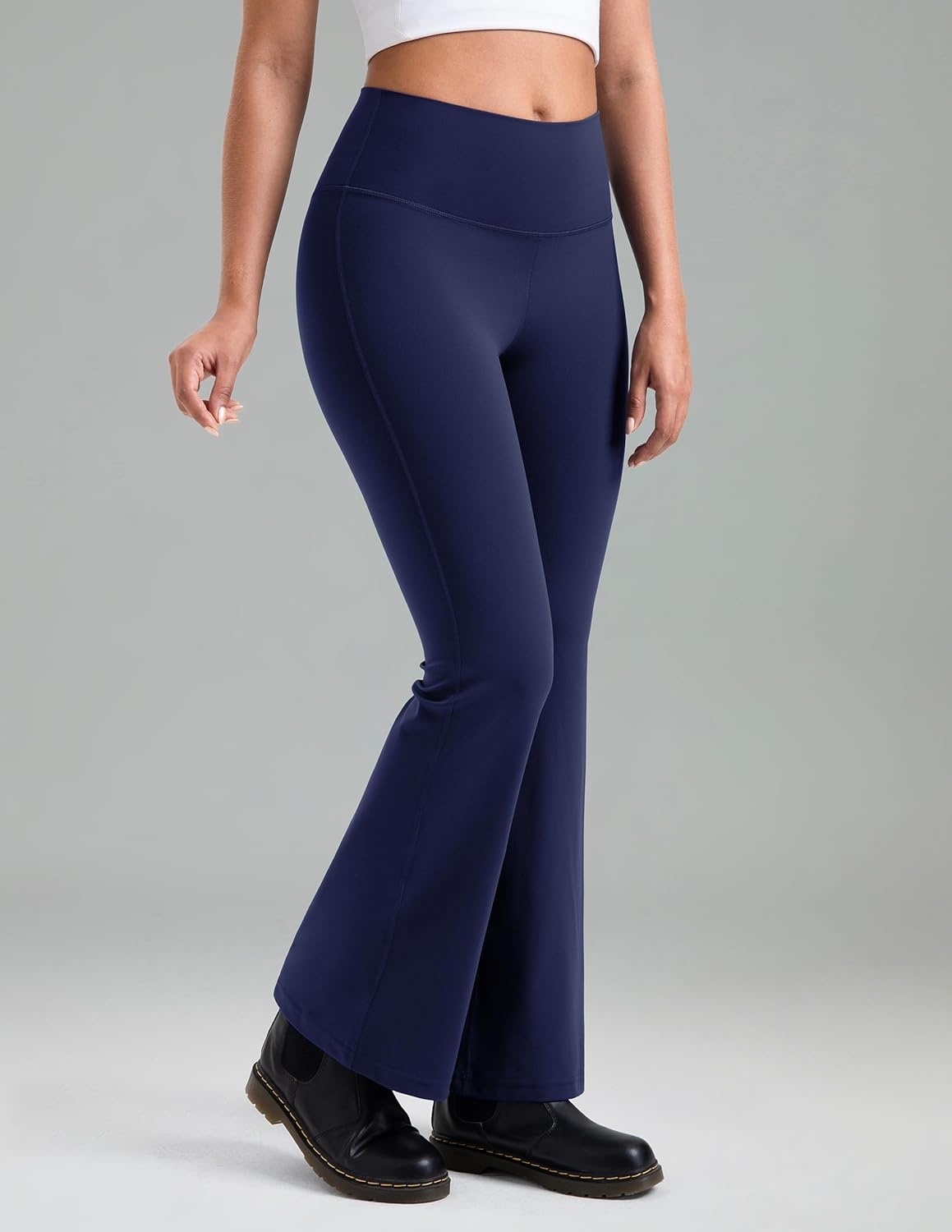 image:imageColorfulkoala Womens Dreamlux Workout Flared Leggings High Waisted Wide Leg Bootcut Yoga Pants 295 315 InseamEclipse