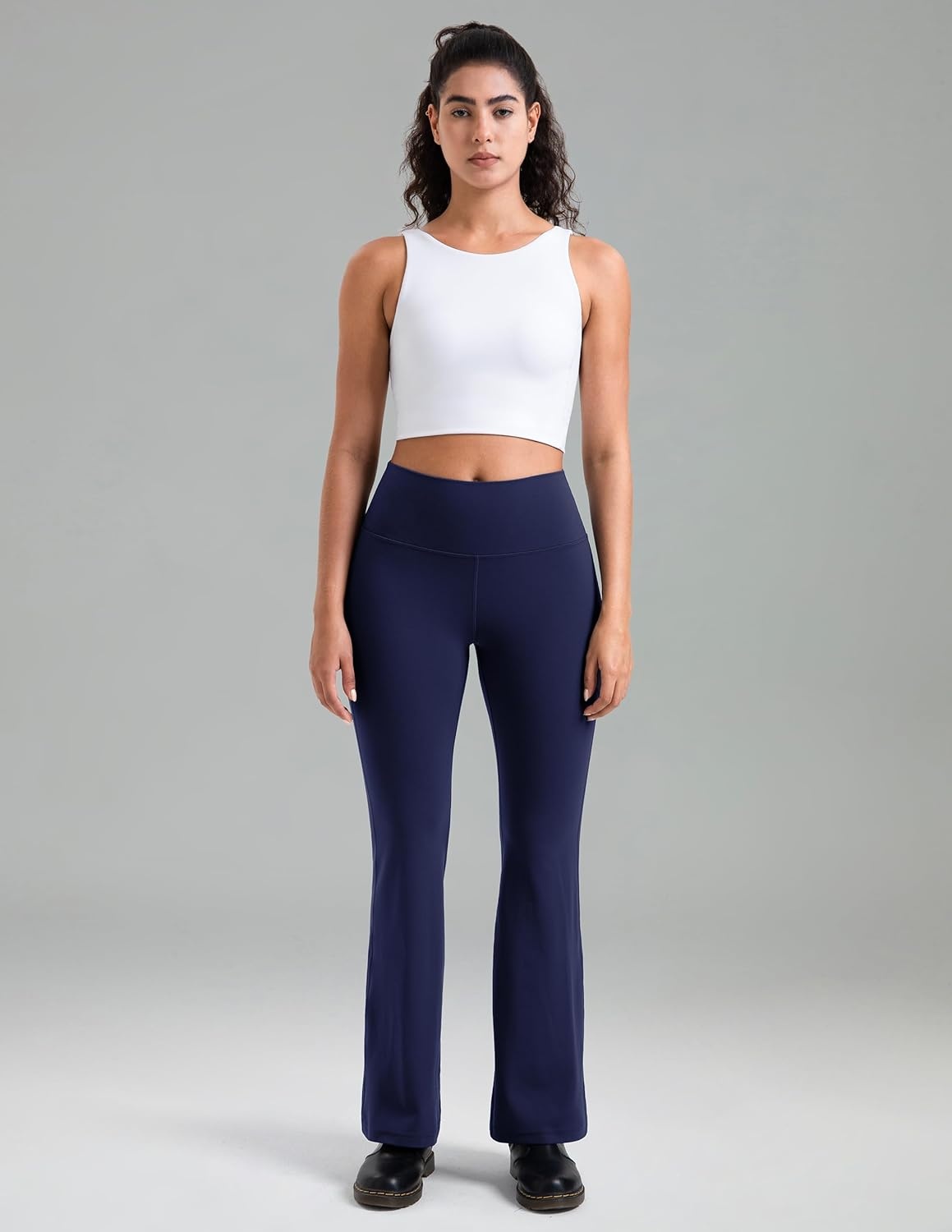 image:imageColorfulkoala Womens Dreamlux Workout Flared Leggings High Waisted Wide Leg Bootcut Yoga Pants 295 315 InseamEclipse