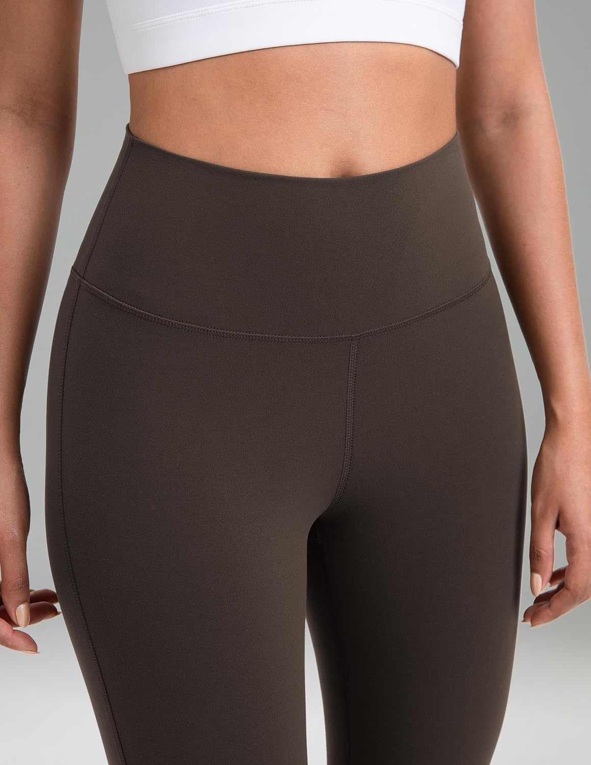 image:imageColorfulkoala Womens Dreamlux Workout Flared Leggings High Waisted Wide Leg Bootcut Yoga Pants 295 315 InseamEspresso
