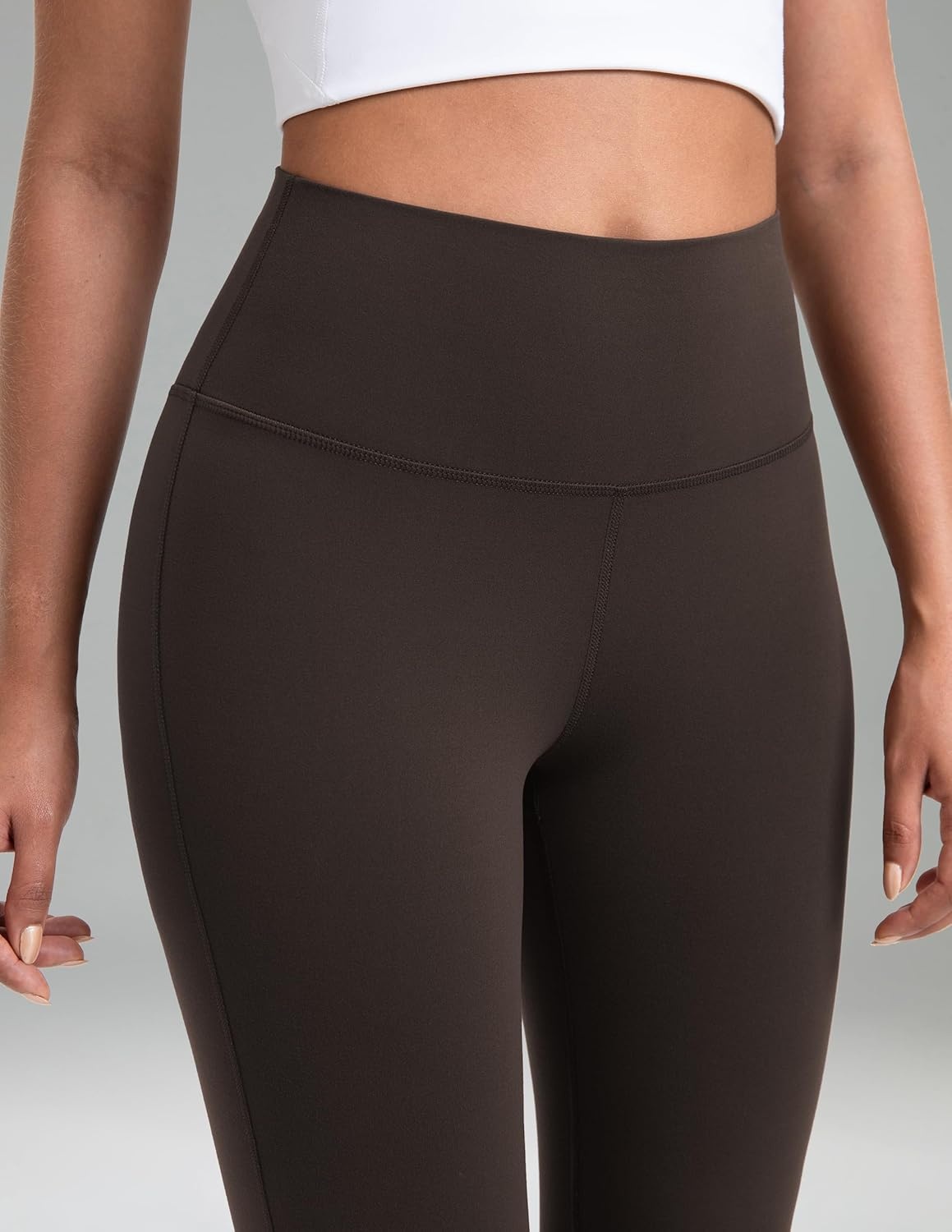 image:imageColorfulkoala Womens Dreamlux Workout Flared Leggings High Waisted Wide Leg Bootcut Yoga Pants 295 315 InseamEspresso