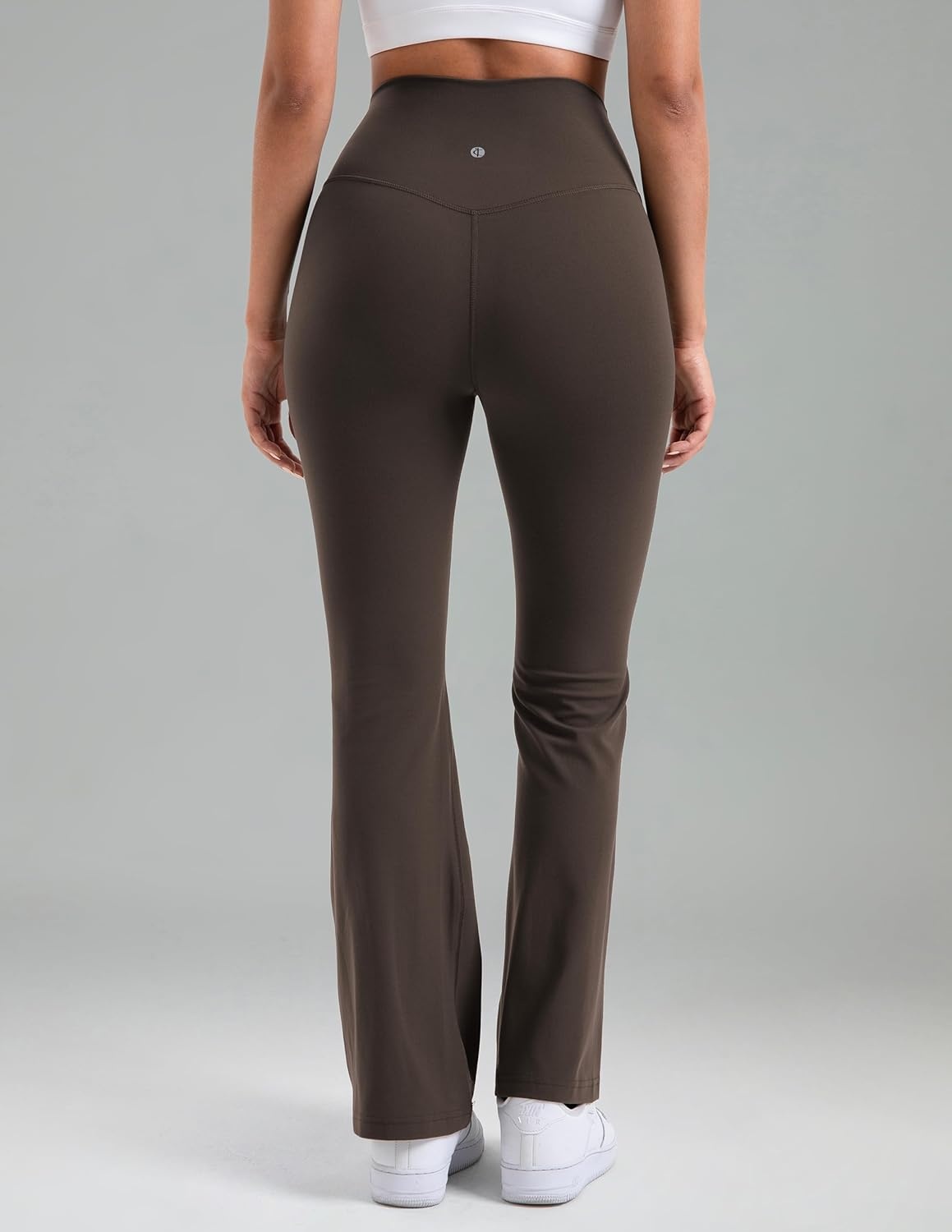image:imageColorfulkoala Womens Dreamlux Workout Flared Leggings High Waisted Wide Leg Bootcut Yoga Pants 295 315 InseamEspresso