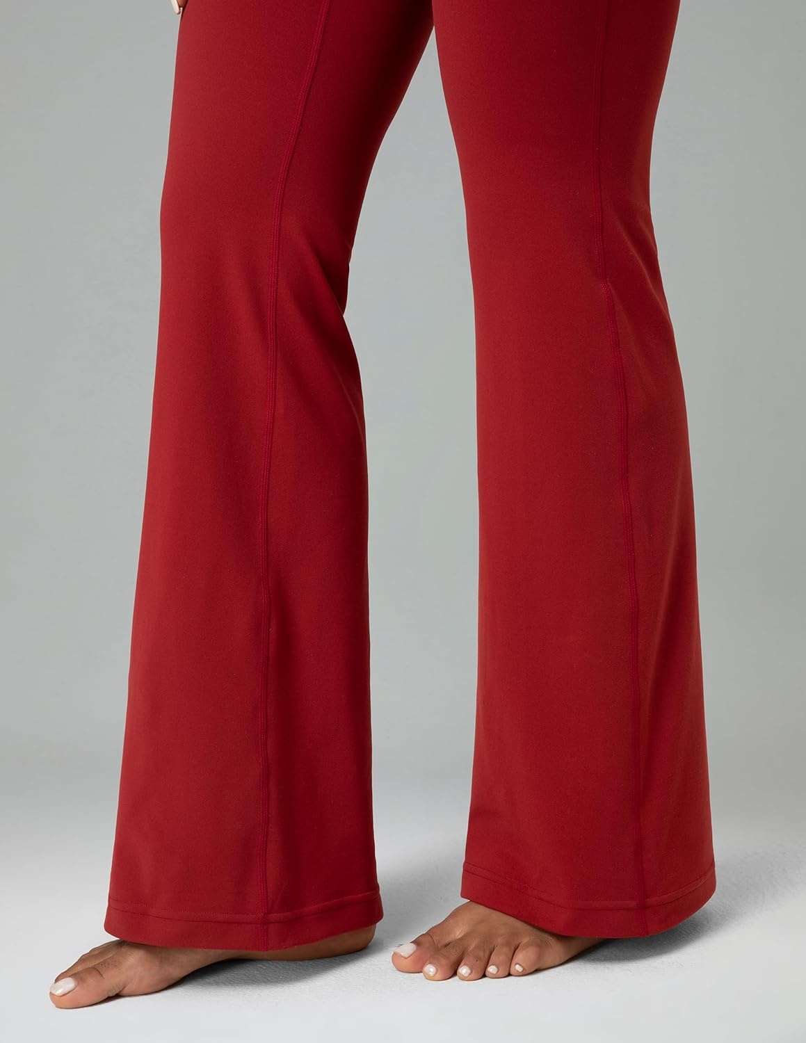 image:imageColorfulkoala Womens Dreamlux Workout Flared Leggings High Waisted Wide Leg Bootcut Yoga Pants 295 315 InseamMerlot