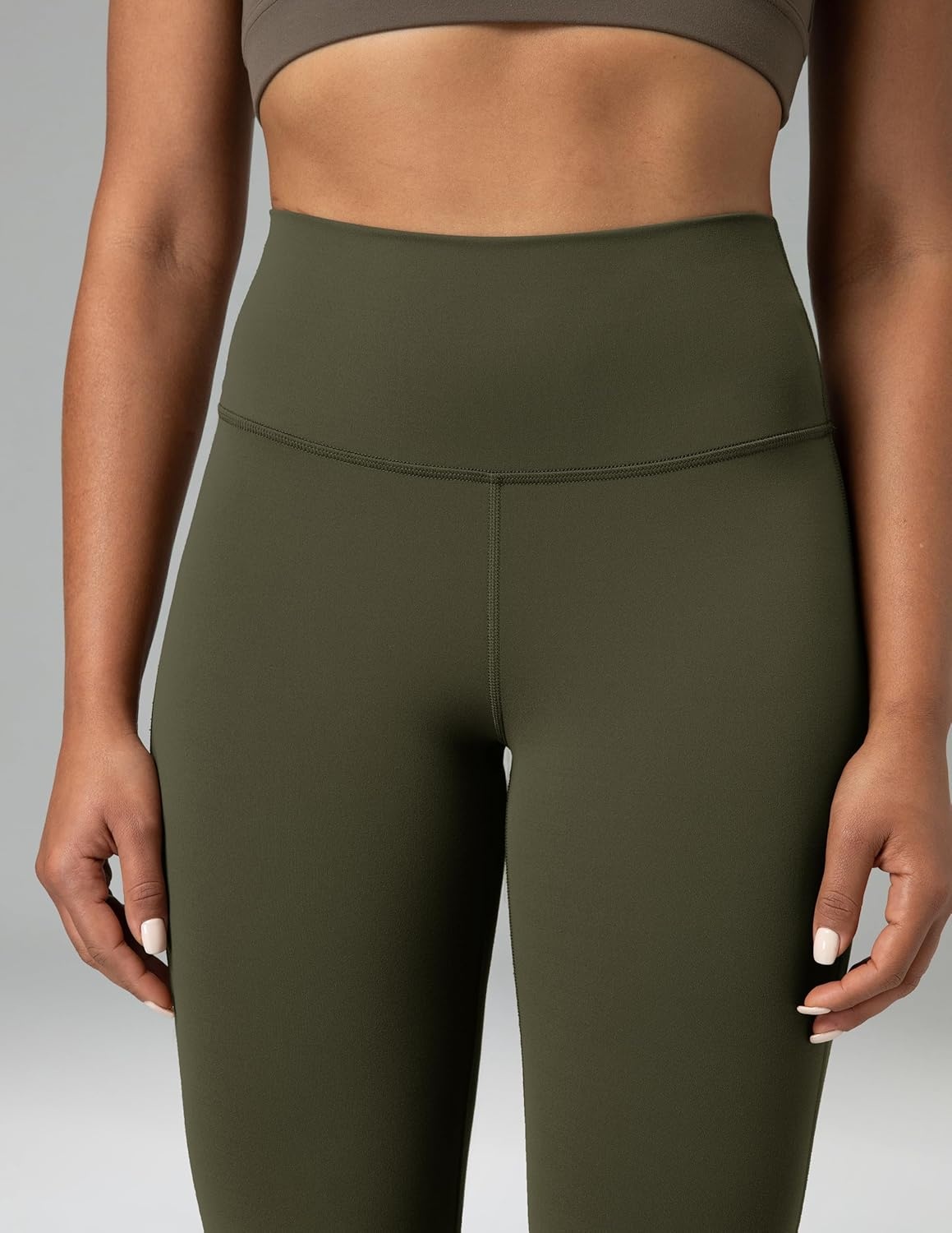 image:imageColorfulkoala Womens Dreamlux Workout Flared Leggings High Waisted Wide Leg Bootcut Yoga Pants 295 315 InseamOlive