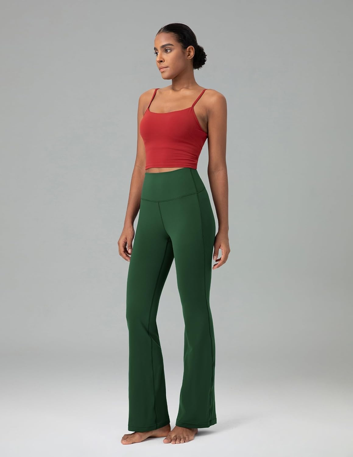 image:imageColorfulkoala Womens Dreamlux Workout Flared Leggings High Waisted Wide Leg Bootcut Yoga Pants 295 315 InseamPine Grove