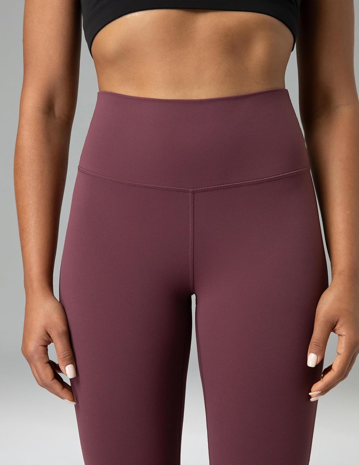 image:imageColorfulkoala Womens Dreamlux Workout Flared Leggings High Waisted Wide Leg Bootcut Yoga Pants 295 315 InseamPlum Red